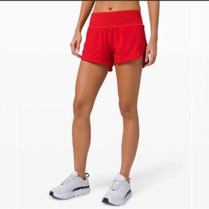 Lululemon Speed Up Running Short Long 4" Updated Fit Dark Red Size 6